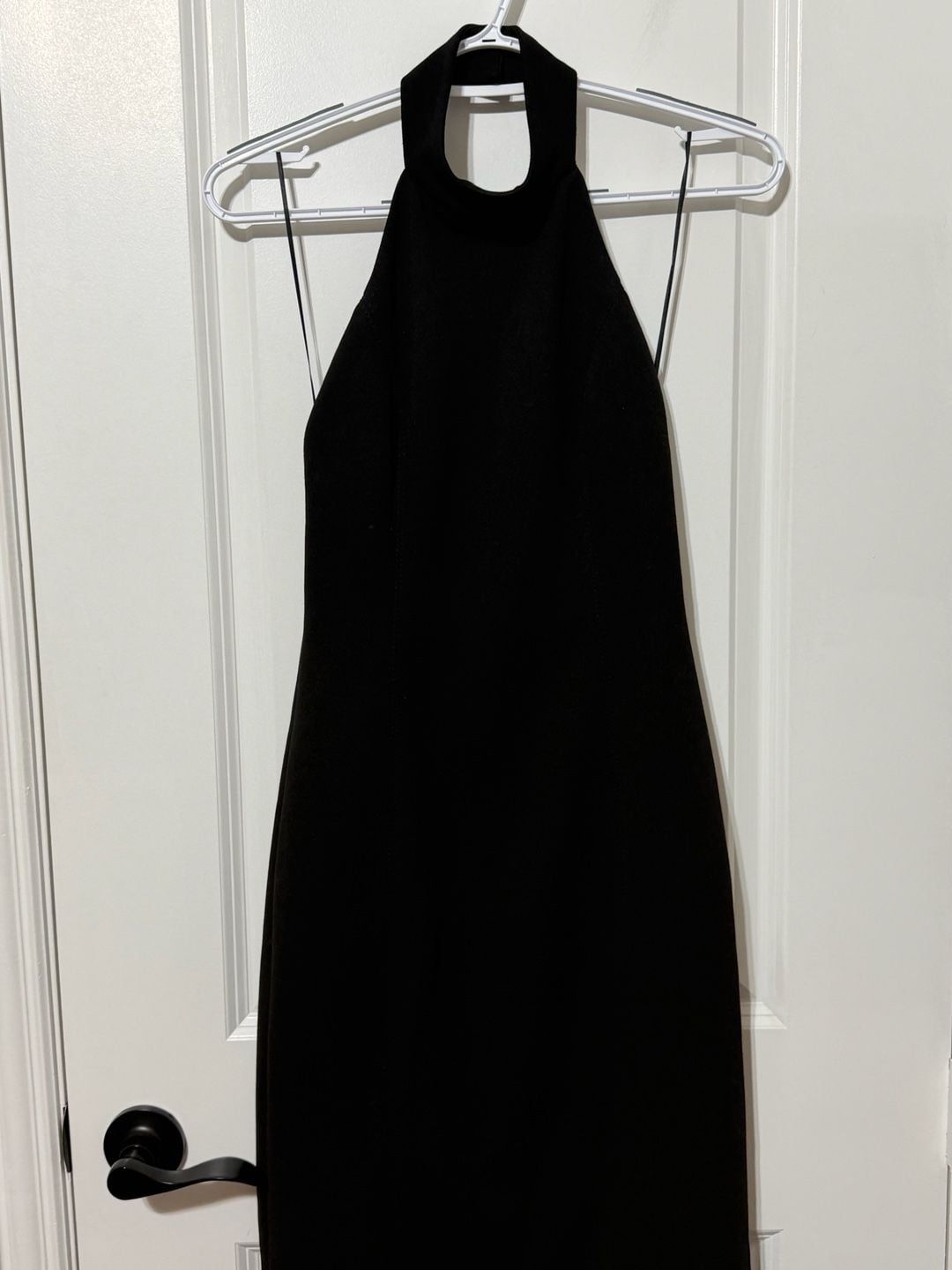Misha Black Halter Neck Sleeveless Midi Dress